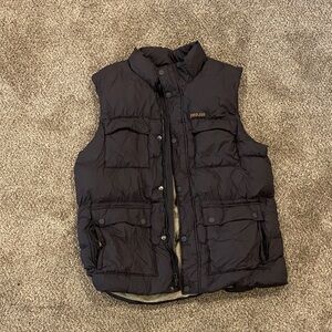Prada Dark Puffer Vest with Pockets